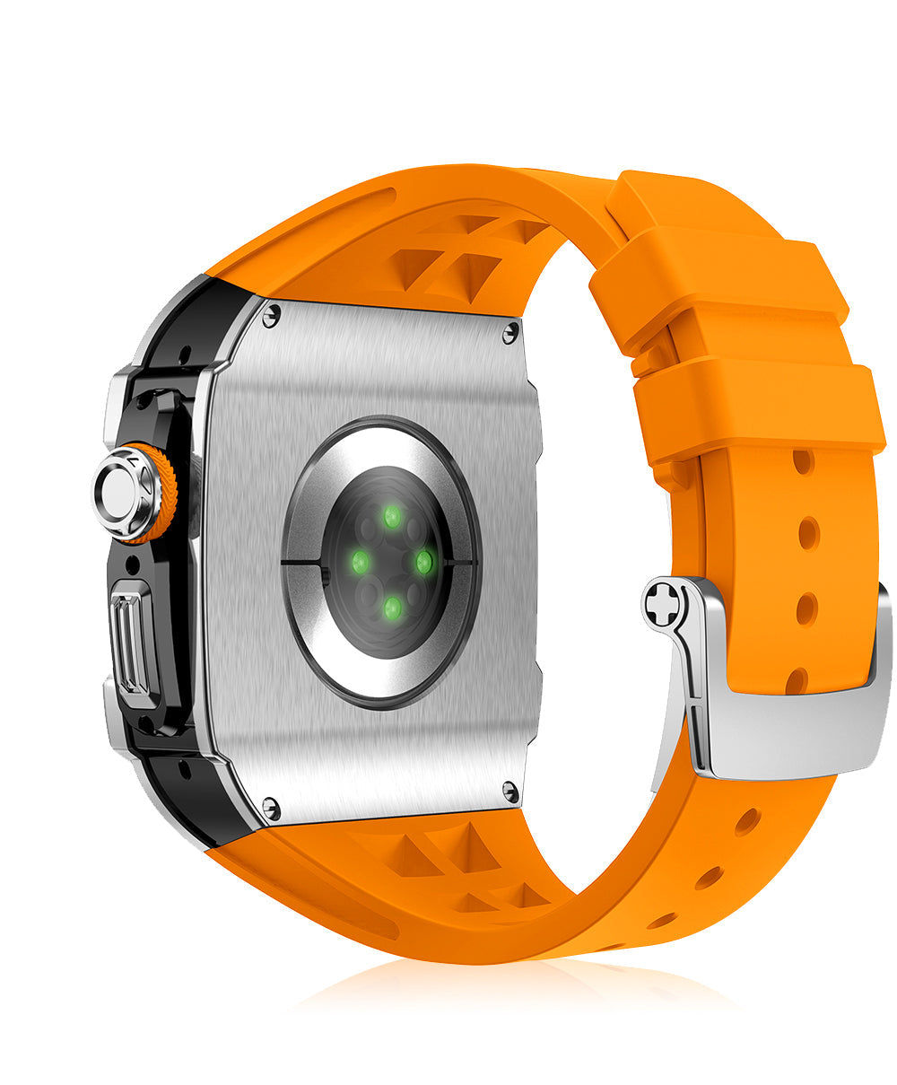 316L Stainless Steel & Silicone Watch Band for Apple Watch 49mm