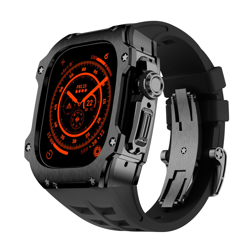 316L Stainless Steel & Silicone Watch Band for Apple Watch 49mm
