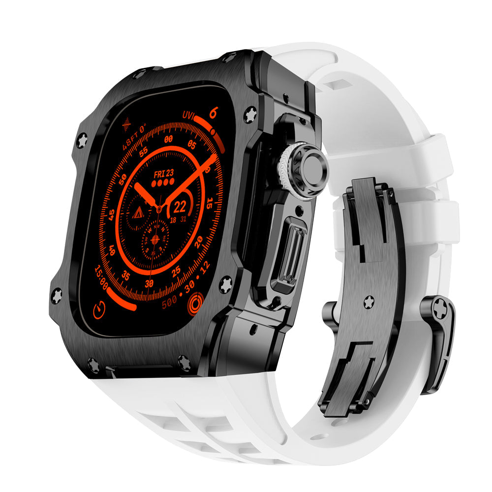 316L Stainless Steel & Silicone Watch Band for Apple Watch 49mm