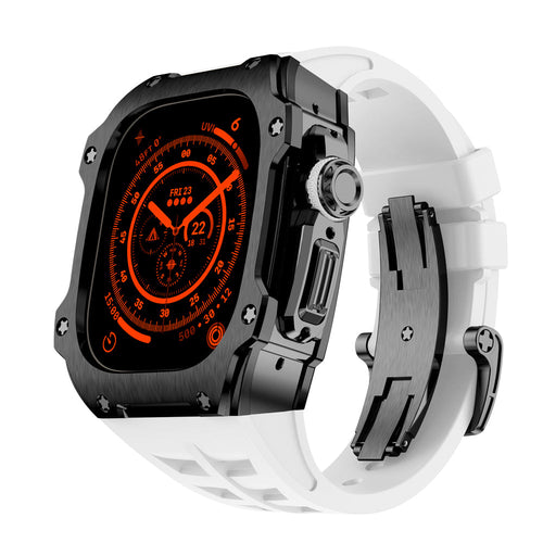316L Stainless Steel & Silicone Watch Band for Apple Watch 49mm