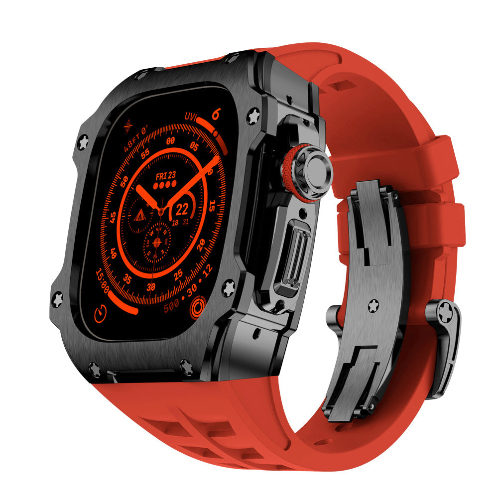 316L Stainless Steel & Silicone Watch Band for Apple Watch 49mm