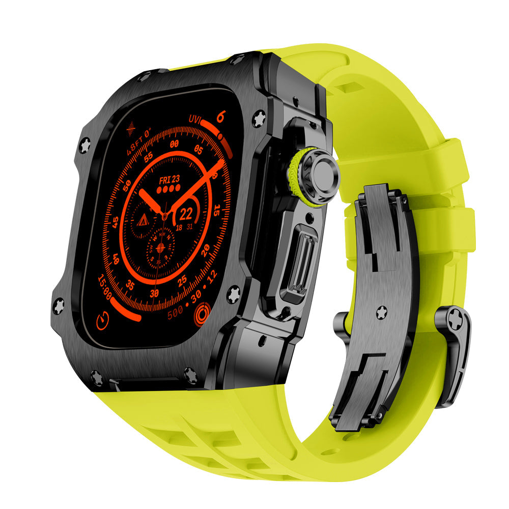 316L Stainless Steel & Silicone Watch Band for Apple Watch 49mm